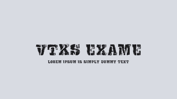 VTKS EXAME Font