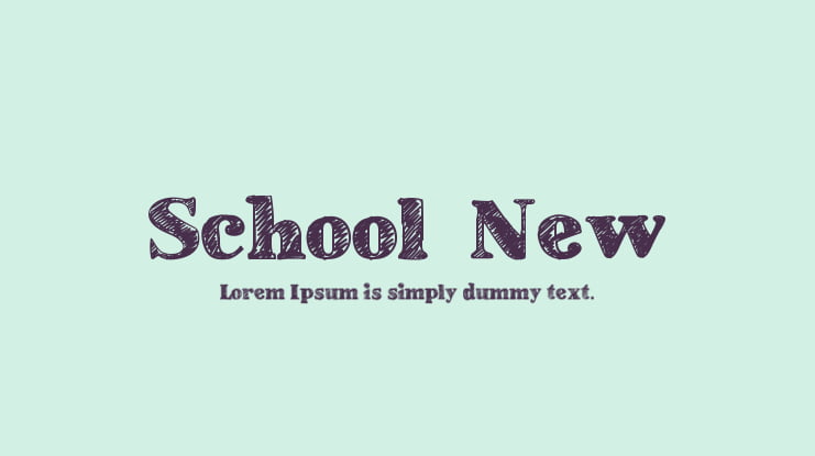 School  New Font
