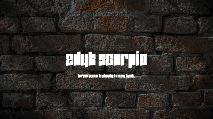 Zdyk Scorpio Font