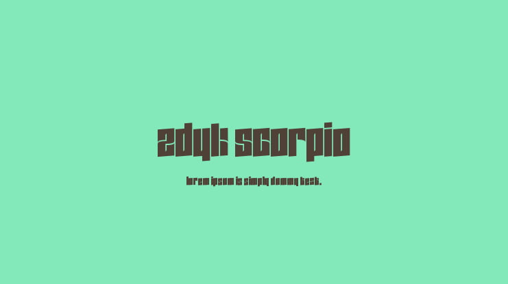 Zdyk Scorpio Font