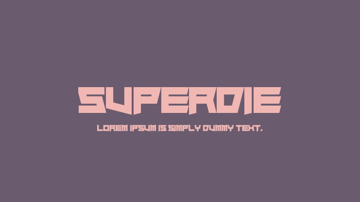Superdie Font