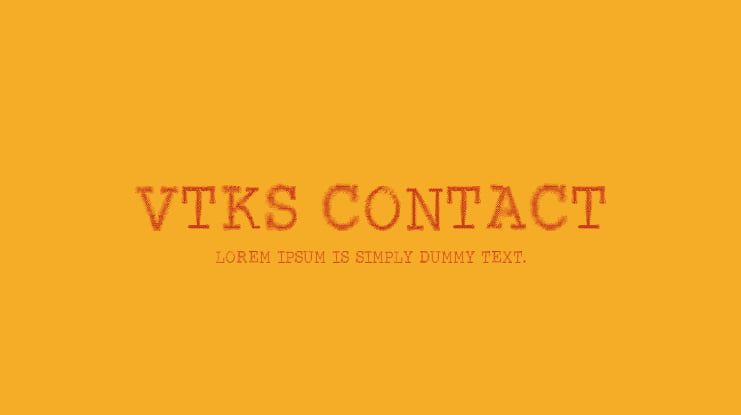VTKS CONTACT Font