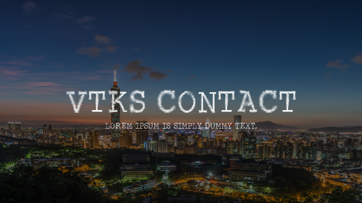 VTKS CONTACT Font