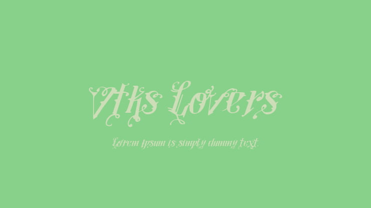 Vtks Lovers Font