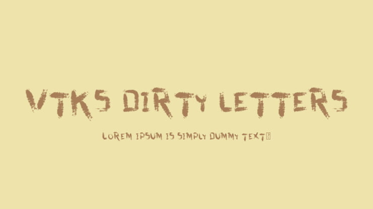 vtks dirty letters Font