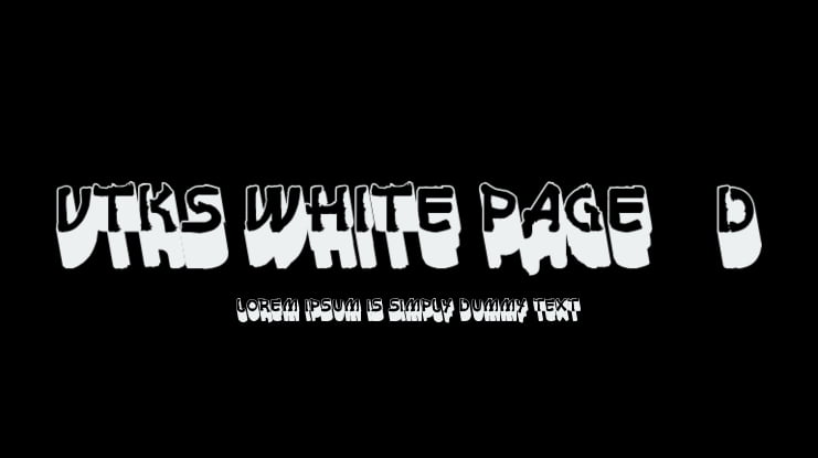 vtks white page 3d Font Family