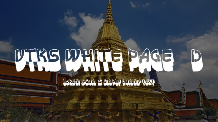 vtks white page 3d Font Family