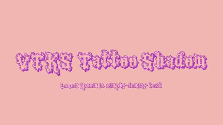 VTKS Tattoo Shadow Font Family
