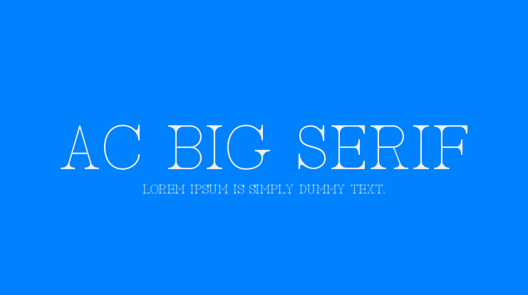 AC Big Serif Font Family