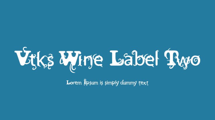 Vtks Wine Label Two Font Family