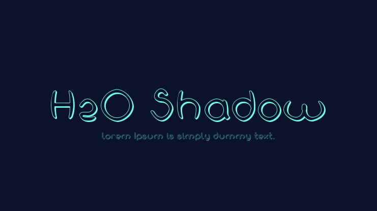 H2O Shadow Font