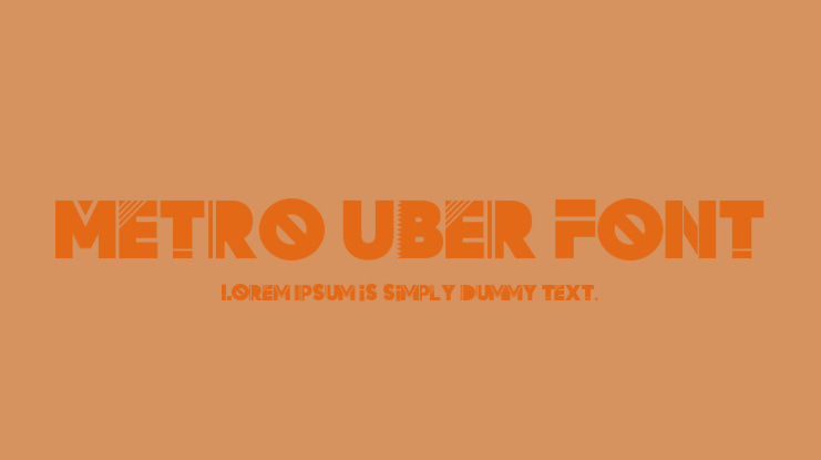 Metro Uber Font