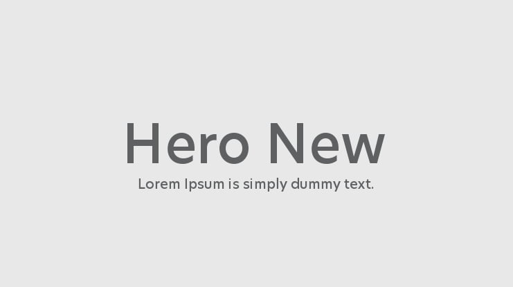 Hero New Font Family
