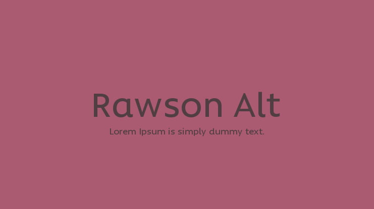 Rawson Alt Font Family