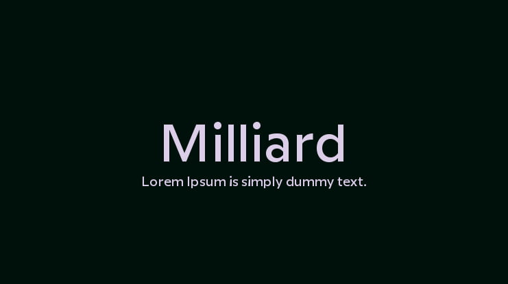 Milliard Font Family