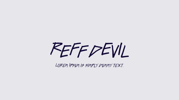 ReFf dEvIl Font