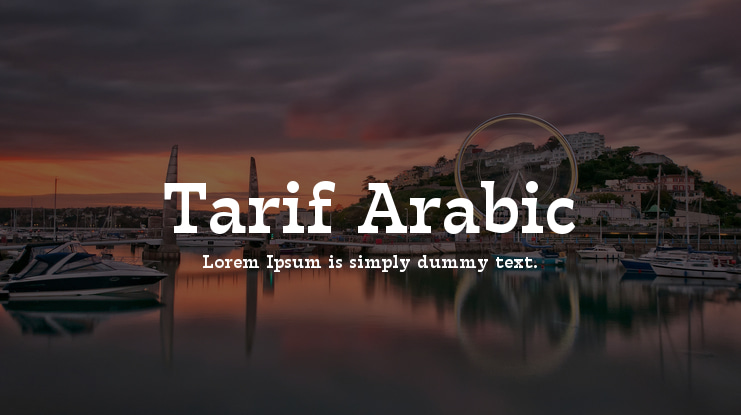 Tarif Arabic Font Family