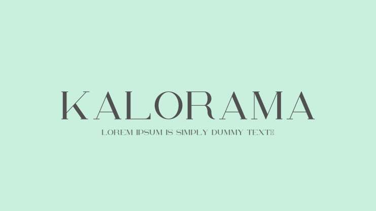 Kalorama Font