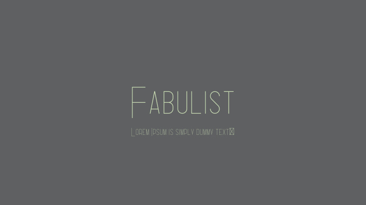 Fabulist Font