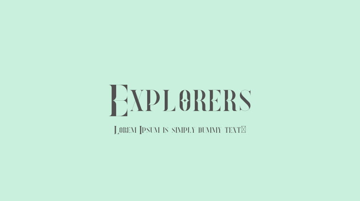 Explorers Font