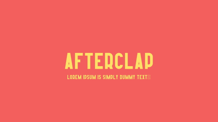 Afterclap Font
