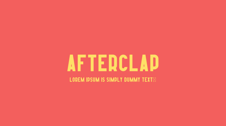 Afterclap Font