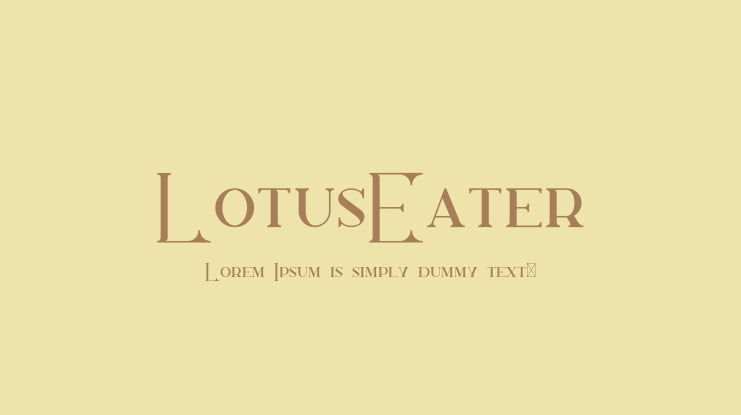 LotusEater Font
