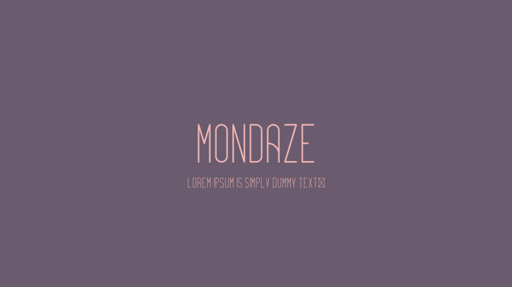 Mondaze Font