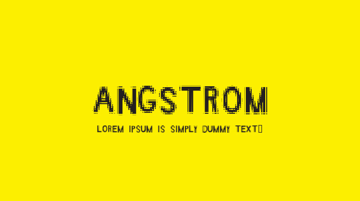 Angstrom Font