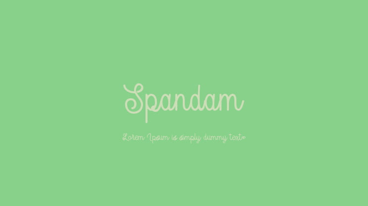 Spandam Font