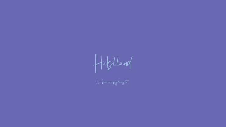 Hublland Font