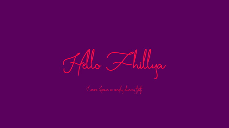 Hello Fhillya Font