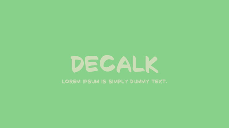 Decalk Font Family