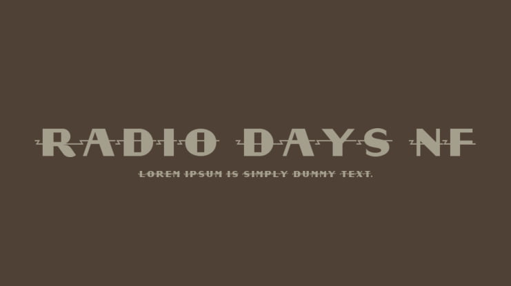 Radio Days NF Font