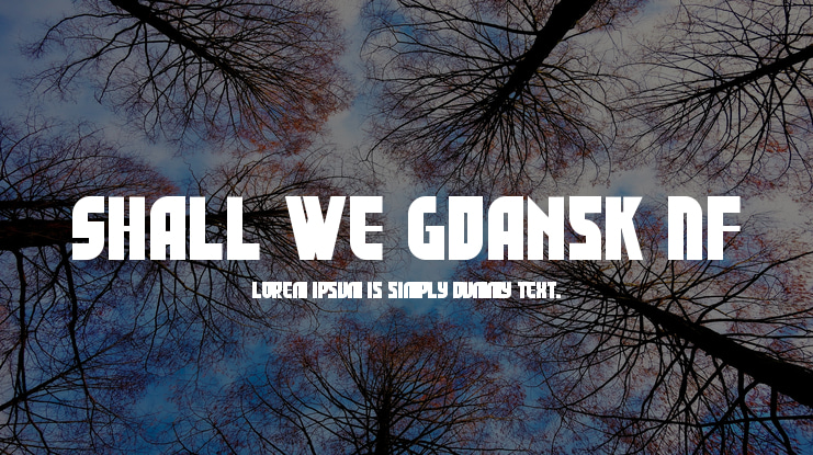 Shall We Gdansk NF Font