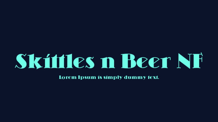 Skittles n Beer NF Font