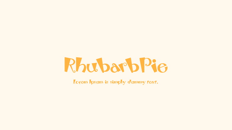 RhubarbPie Font