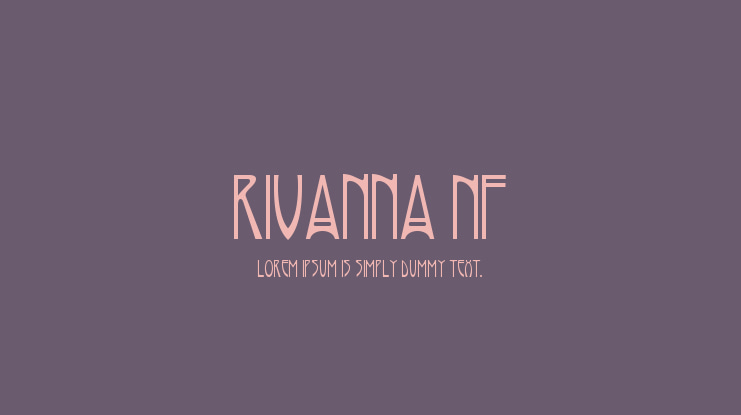 Rivanna NF Font