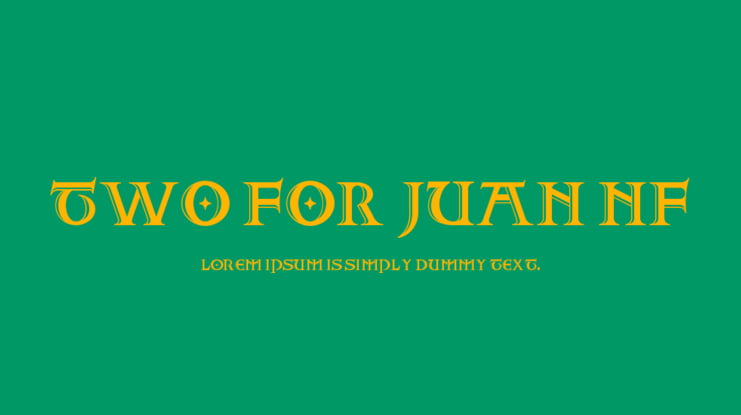 Two For Juan NF Font