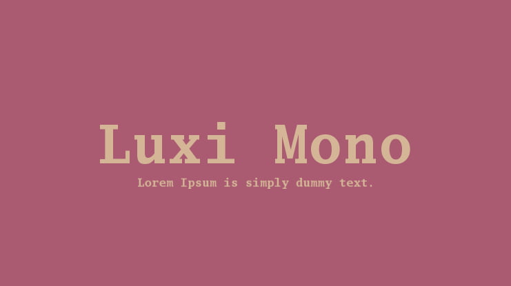 Luxi Mono Font Family