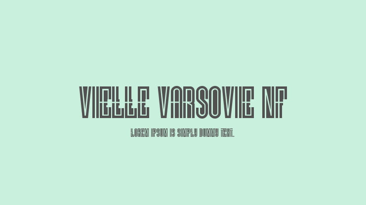 Vielle Varsovie NF Font