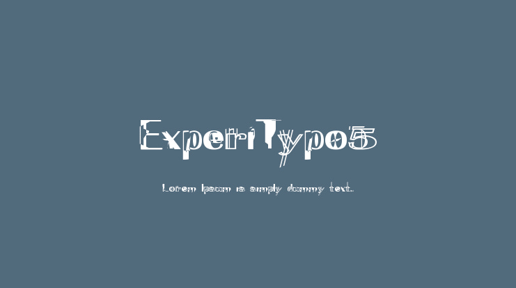 ExperiTypo5 Font