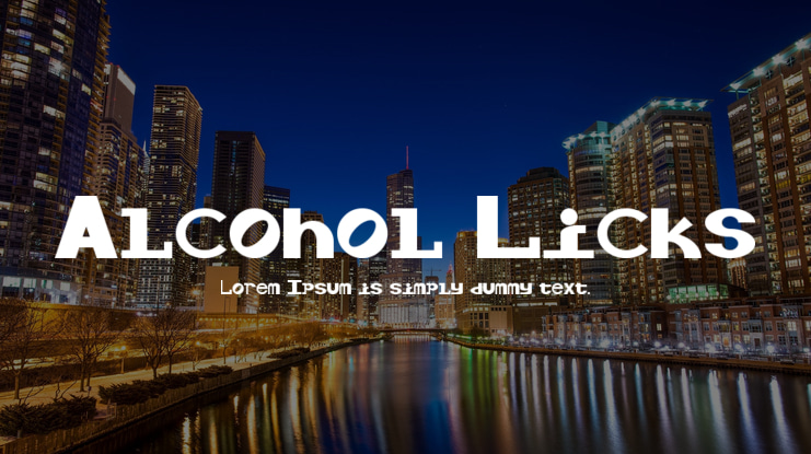 Alcohol Licks Font