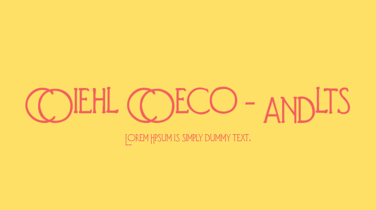 Diehl Deco - Alts Font Family