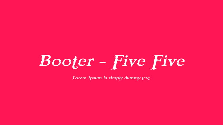 Booter - Five Five Font Family