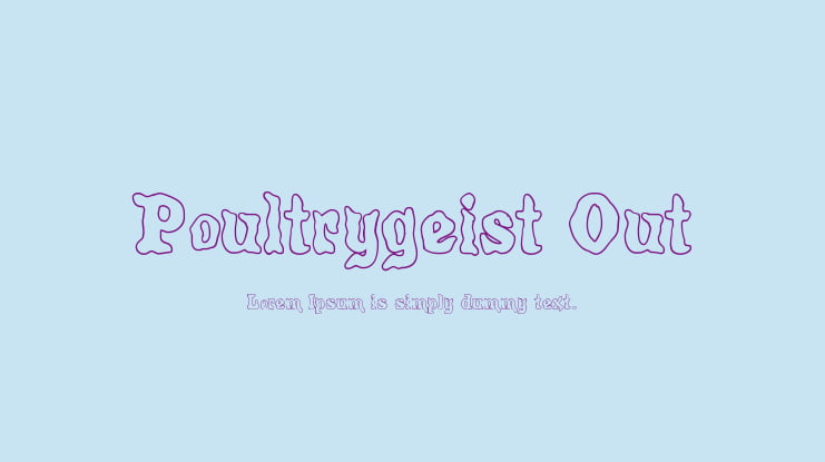 Poultrygeist Out Font Family