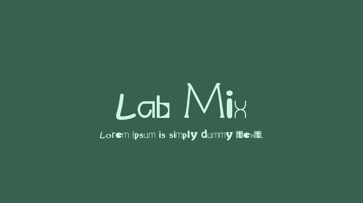 Lab Mix Font