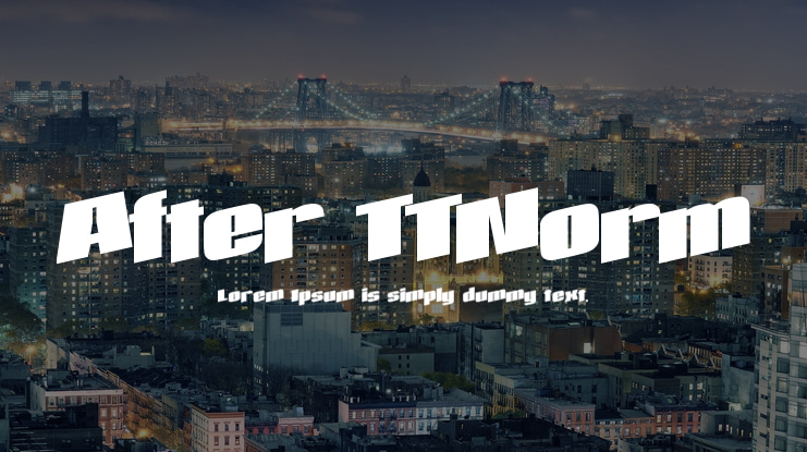 After TTNorm Font