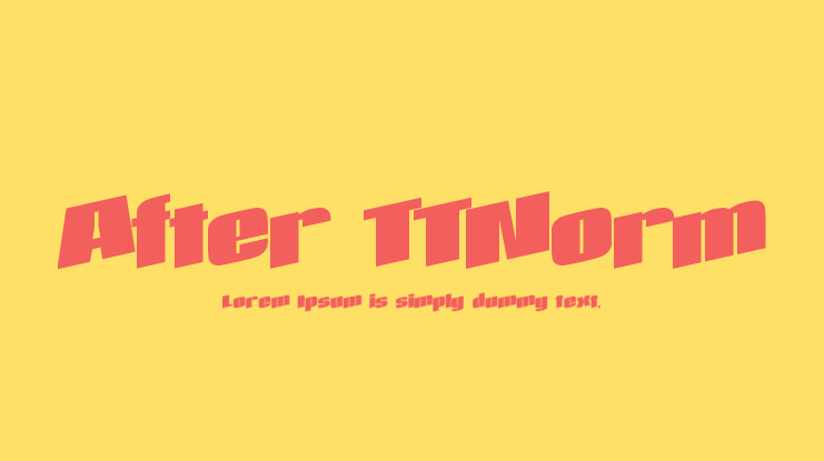 After TTNorm Font