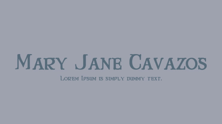 Mary Jane Cavazos Font Family